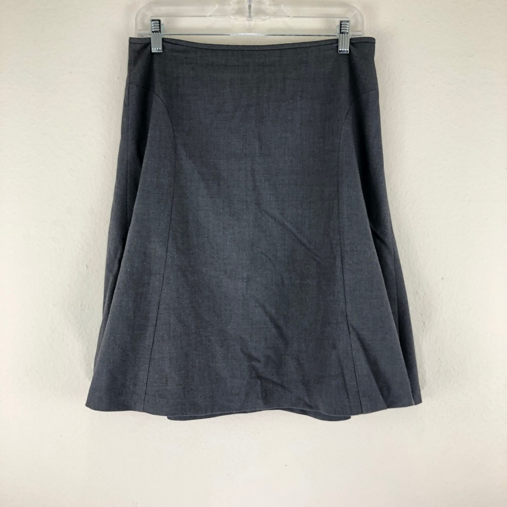 Calvin Klein Womens Gray A-Line Knee Length Career Skirt Charcoal Size 8/10